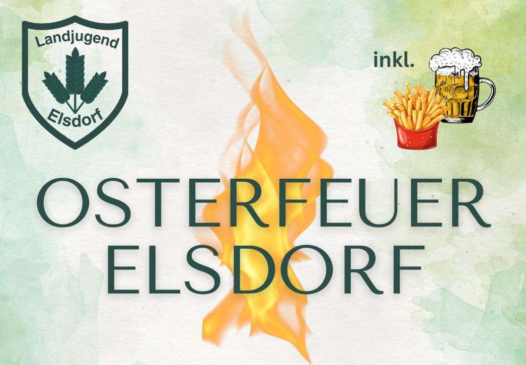 Das Osterfeuer 2024 wird am 31.03. von der Landjugend Elsdorf ausgerichtet